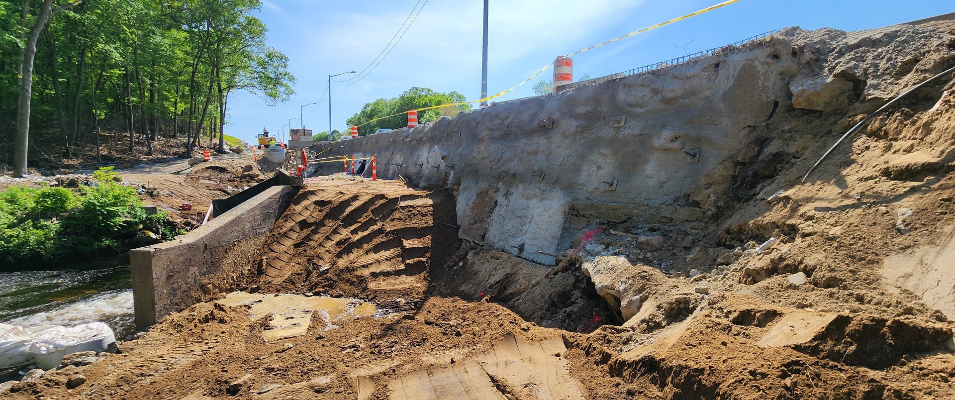 Retaining Wall 155 - Backfilled Corner of Bridge 251